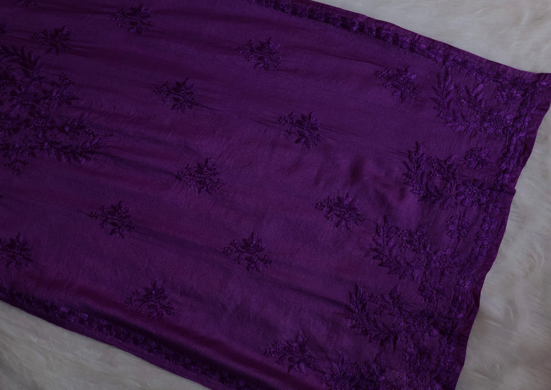 Zunaira Purple Chanderi Kurta