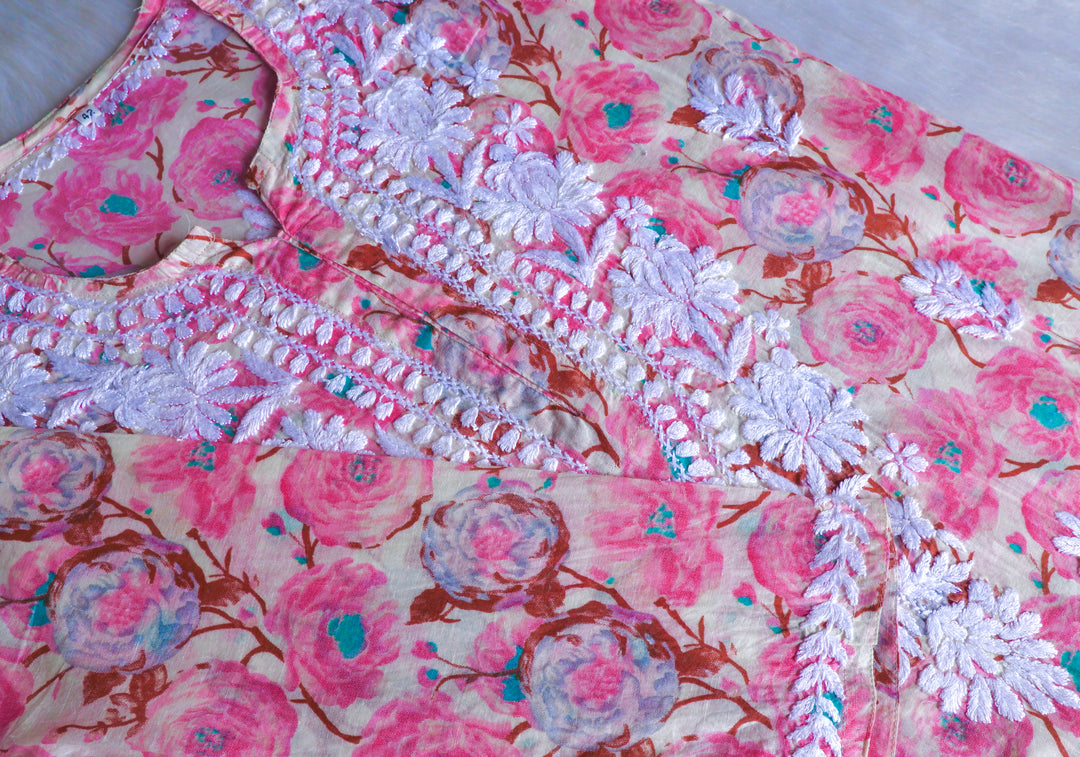 Noor Baby Pink Pure Mulmul set