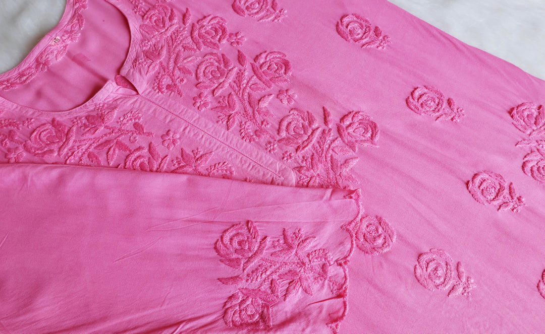 Gul Baby Pink Scalloped Rayon set