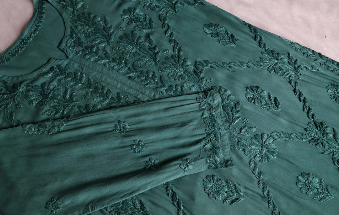 Alanah Sage Green Long Modal Kurta