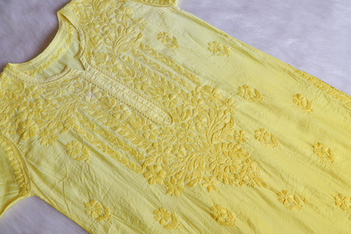 Ruhaab Pastel Yellow Pure Chanderi set