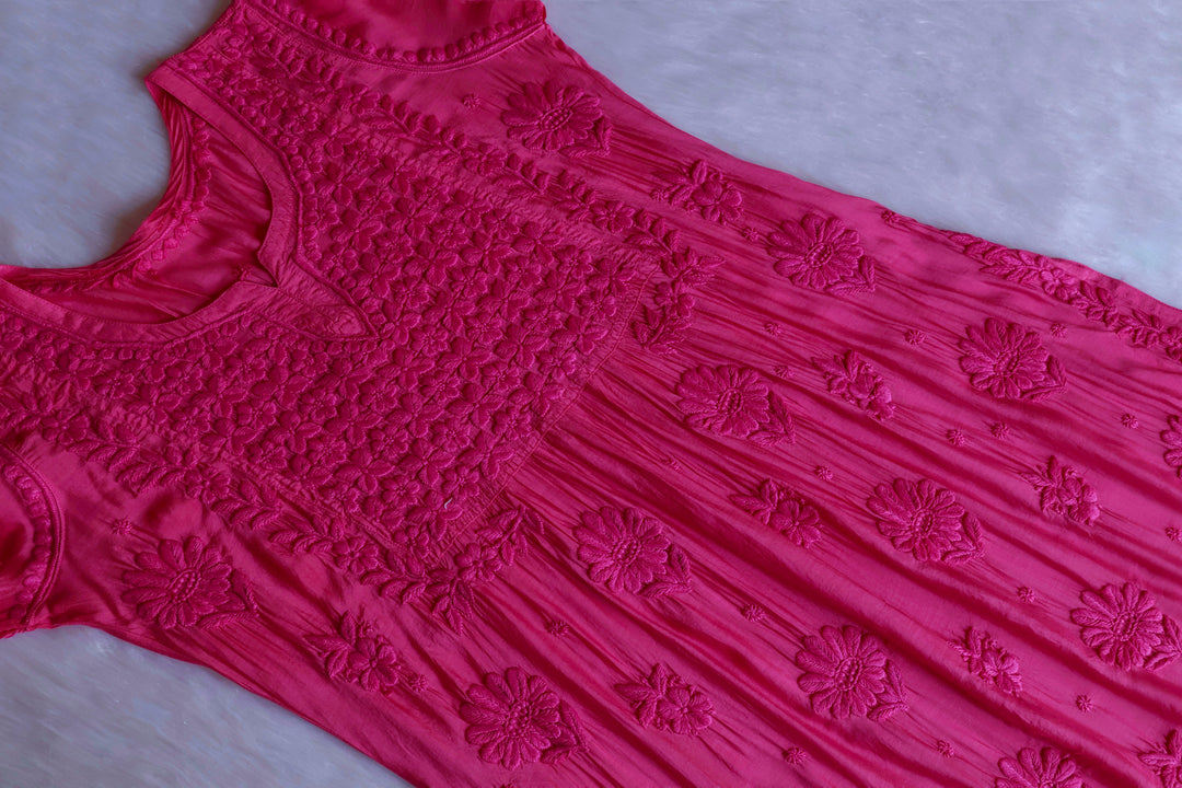 Hoor Pink 10D Pure Muslin Kurta Set