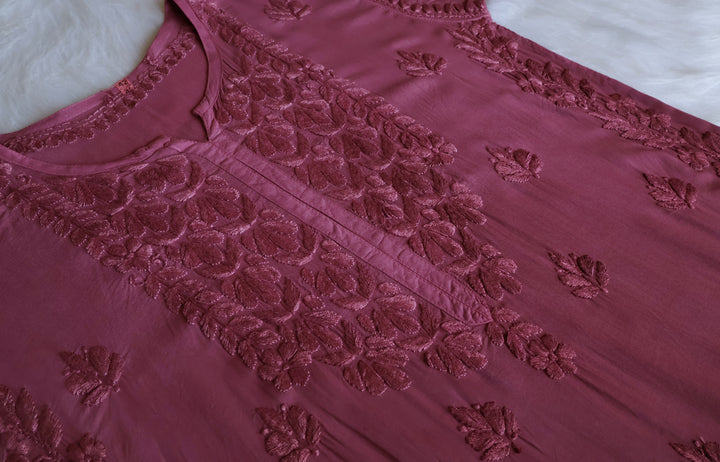 Duaa Dusty Mauve Modal Ombre Kurta Pant set