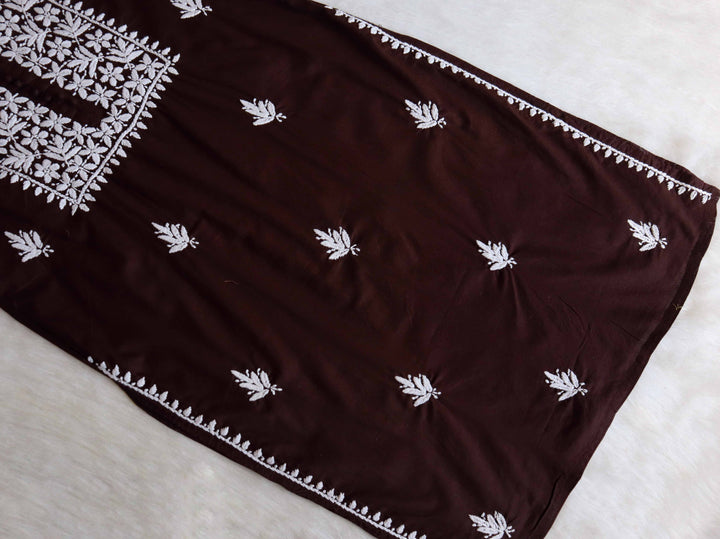 Zyra Chocolate Brown Cotton Kurta