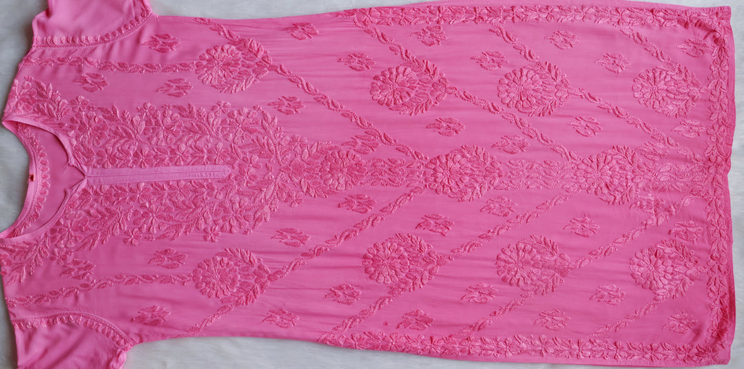 Anam Baby Pink Modal Ombre Kurta Pant set