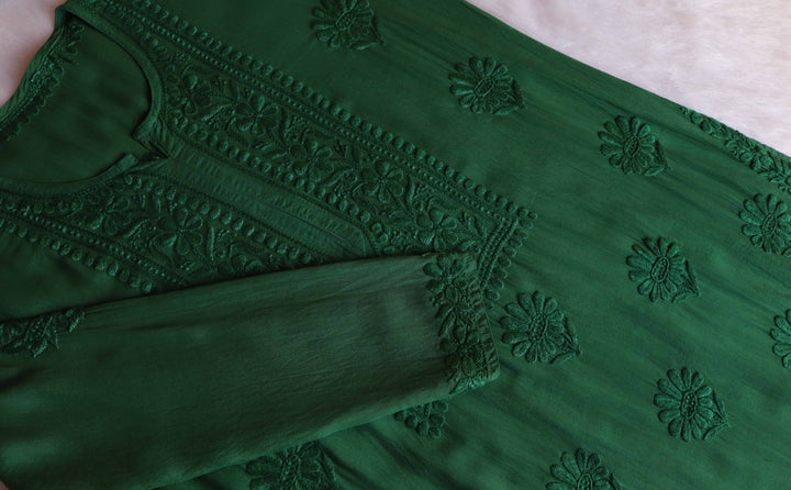 Duaa Deep Green Modal Kurta Pant set
