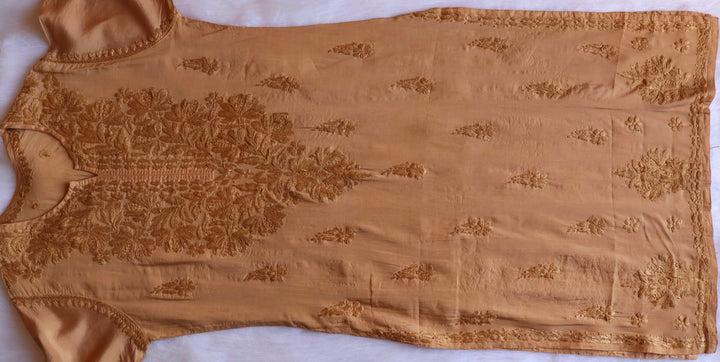 Alanah Beige Chanderi Kurta