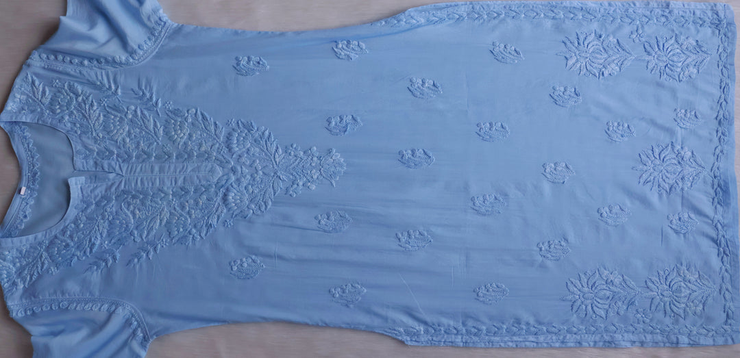 Mariam Ice Blue Pure Cotton Kurta