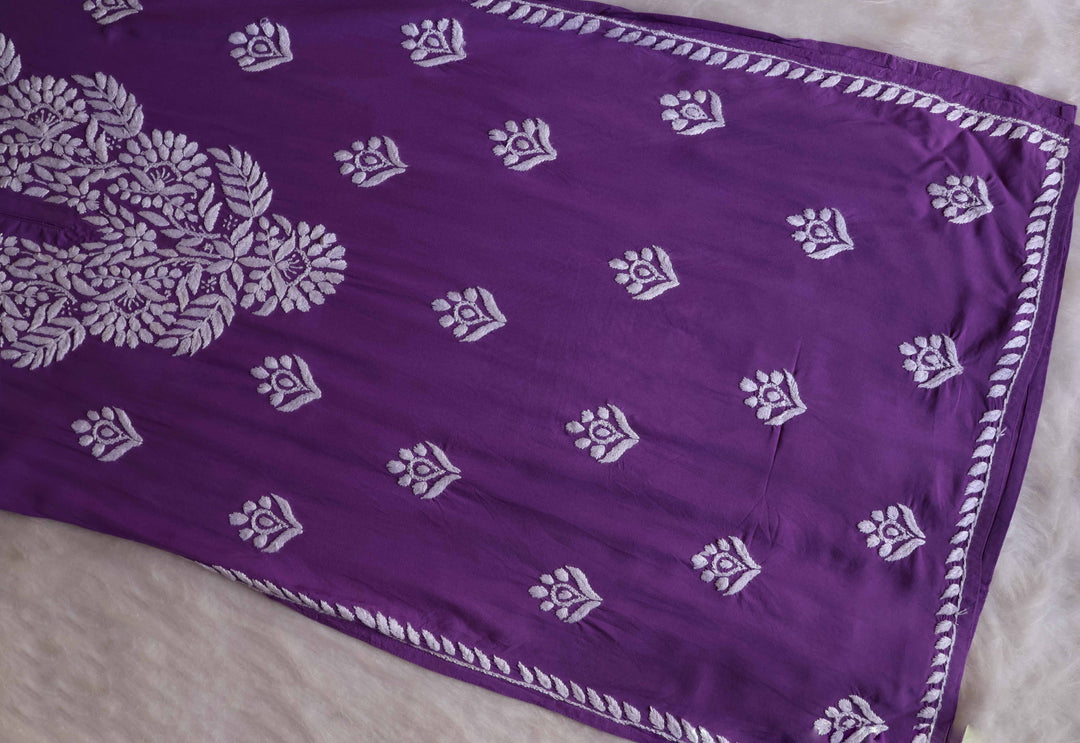 Raaha Purple Long Rayon kurta