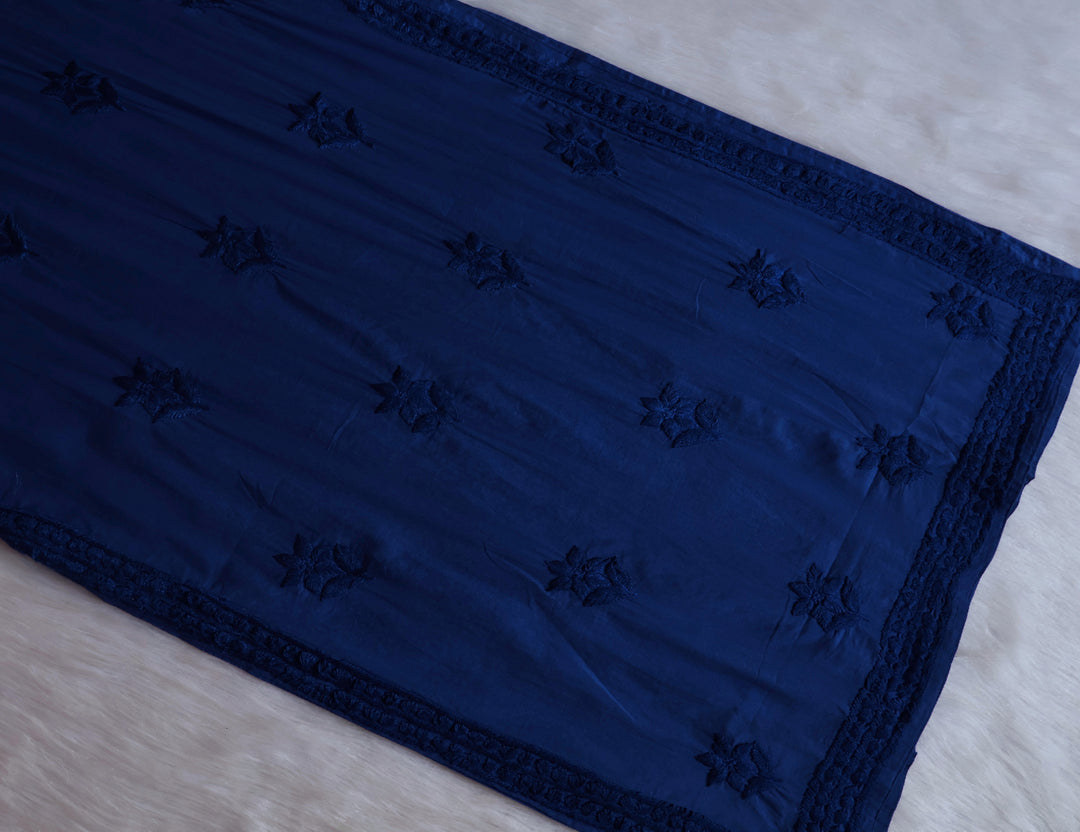 Saleha Royal Blue Cotton Kurta