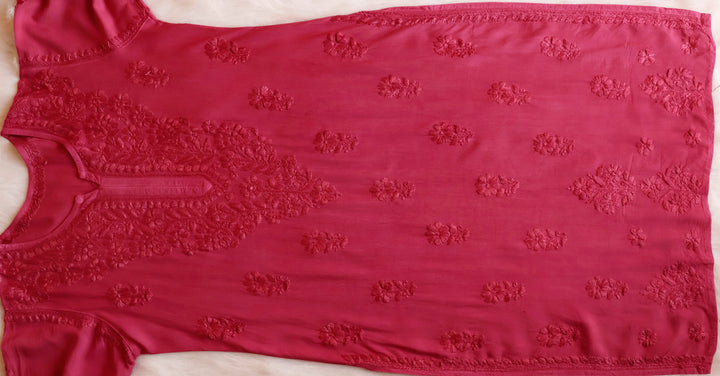 Azel Coral Red 2 piece Rayon set