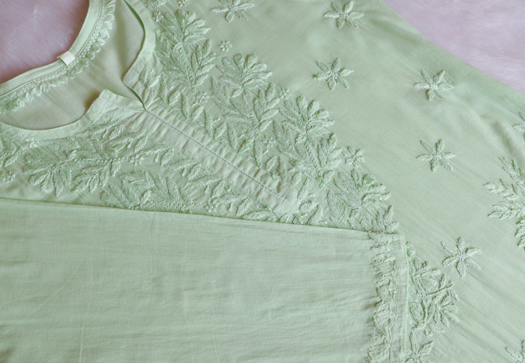 Zaira Mint Green Pure Cotton Kurta