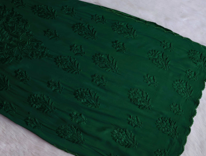 Alishba Deep Green Scalloped Rayon set