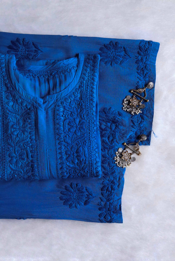 Duaa Royal Blue Modal Kurta Pant set