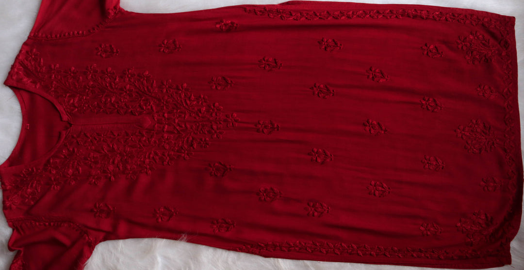 Azel Maroon 2 piece Rayon set