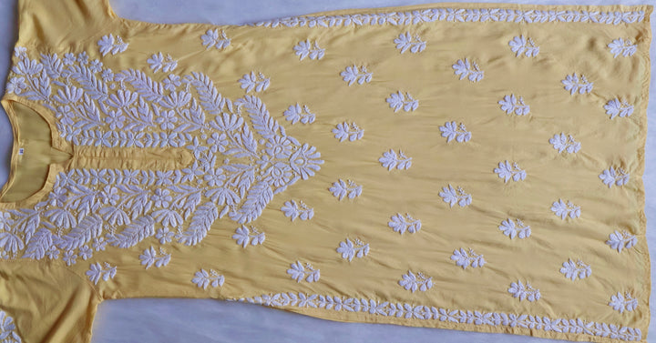 Mahnoor Yellow Long Modal Kurta