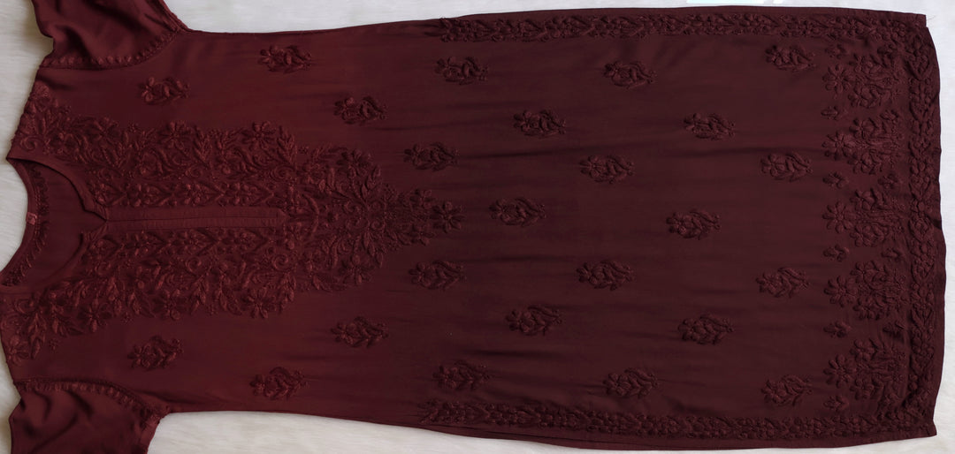 Farhaa Choclolate Brown 2 piece Rayon set
