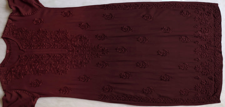 Farhaa Choclolate Brown 2 piece Rayon set