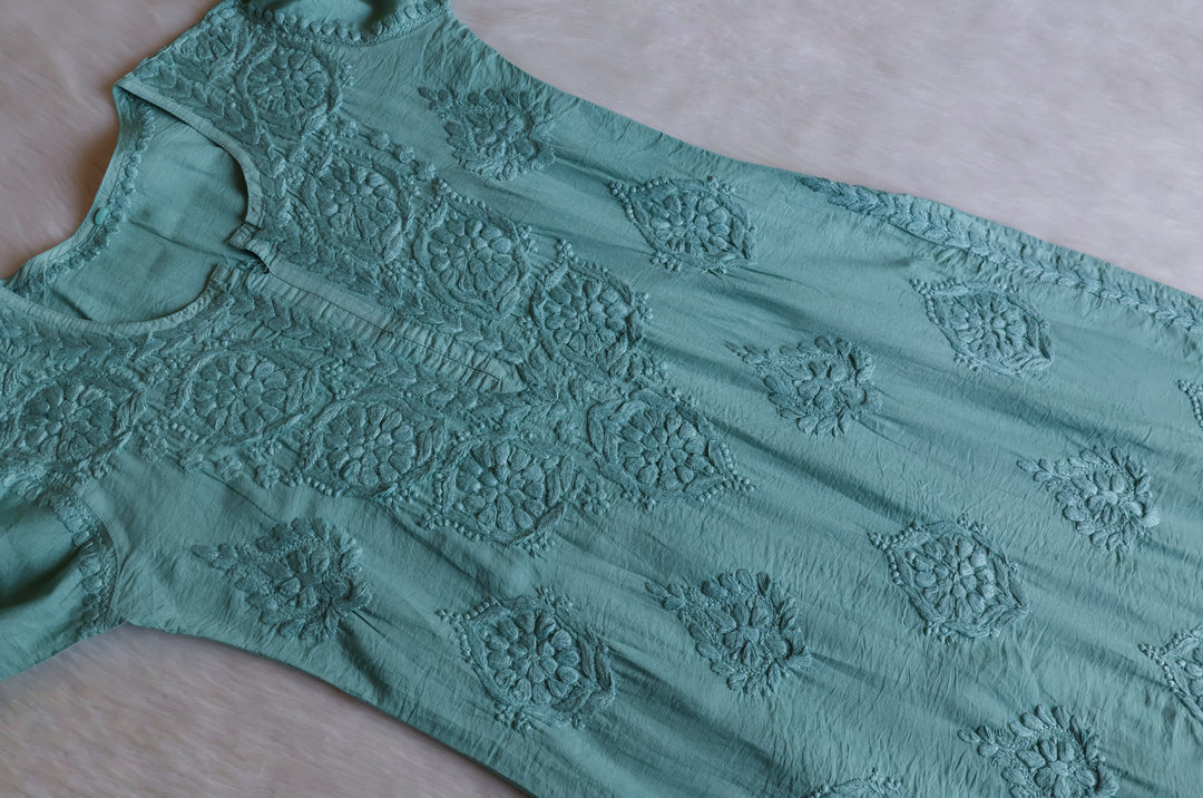 Alfiya Sage Green Pure Chanderi set