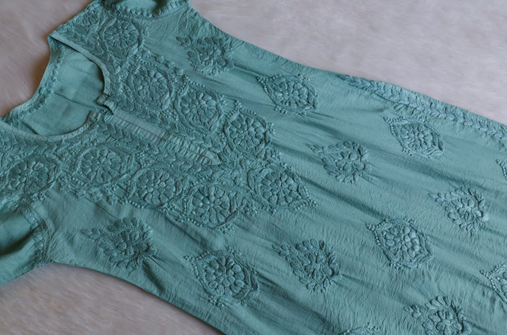 Alfiya Sage Green Pure Chanderi set