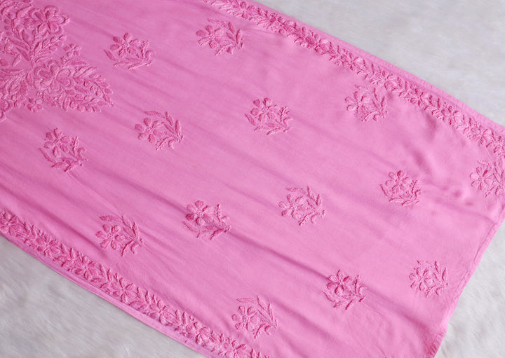 Sanam Baby Pink Ombre Long Rayon Kurta