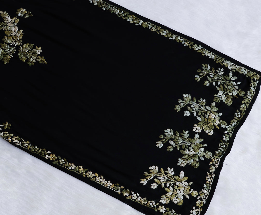 Eliza Black & Olive Ombre Long Rayon Kurta