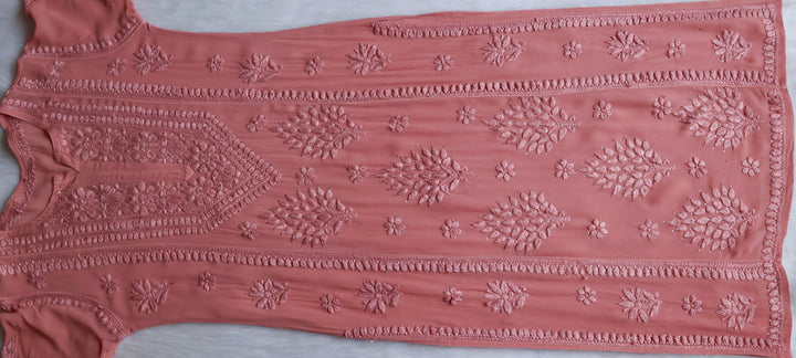 Hoor Rose Brown Viscose Georgette Kurta
