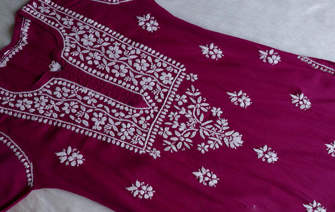 Waliya Mulberry Purple Cotton Kurta