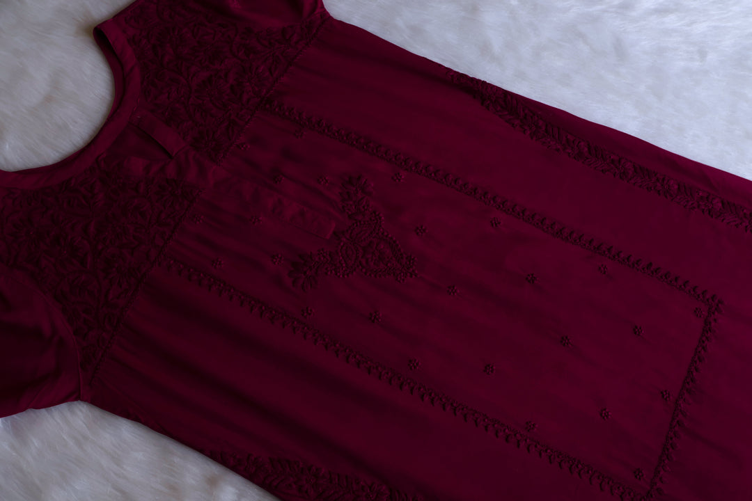 Mayra Deep Purple Pure Modal Kurta