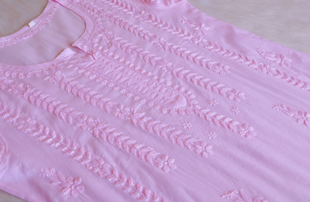 Noor Baby Pink Pure Cotton Kurta