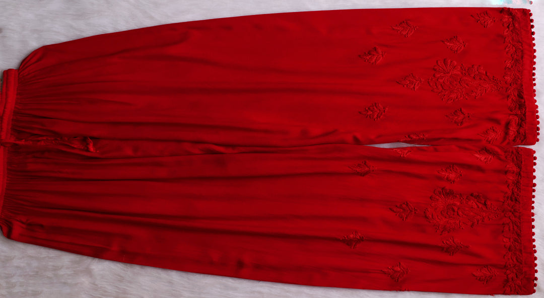 Enaara Red Potli Button Rayon set