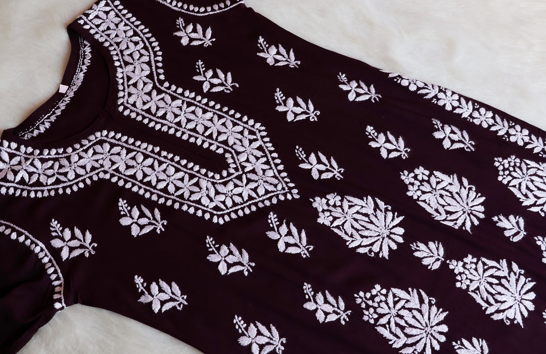 Amaara Chocolate Brown Rayon Kurta Set