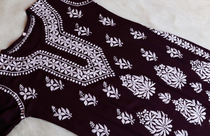 Amaara Chocolate Brown Rayon Kurta Set