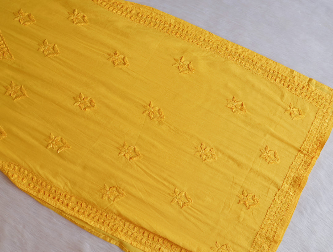 Saleha Mango Yellow Cotton Kurta