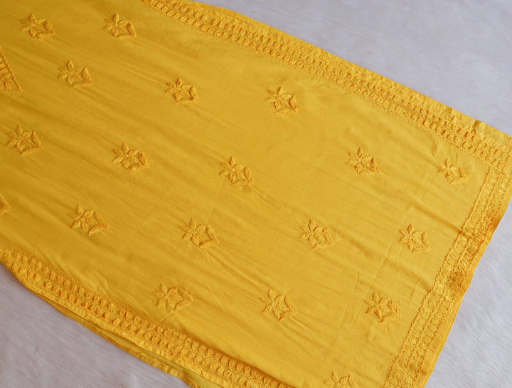 Saleha Mango Yellow Cotton Kurta