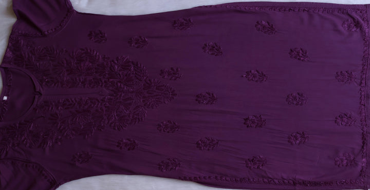 Ayra Dusty Purple Long Rayon Kurta