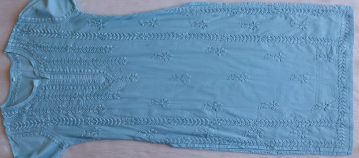 Noor Sea Blue Pure Cotton Kurta