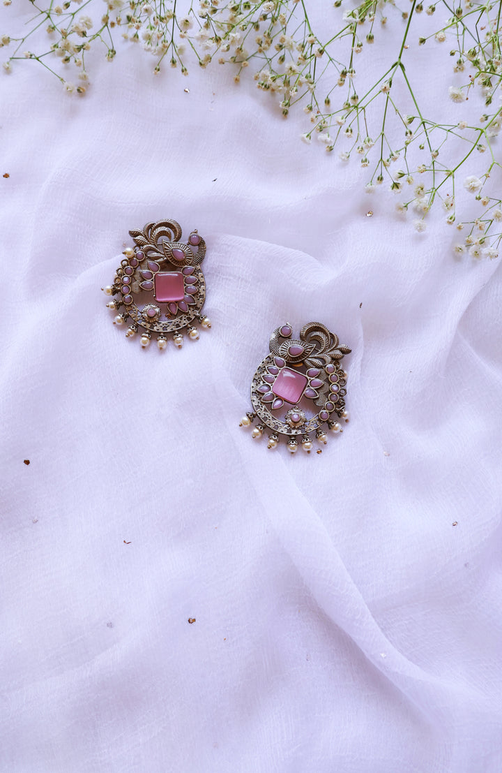Princess Pink look-alike oxidised earrings