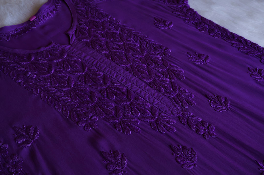 Duaa Deep Purple Modal Ombre Kurta Pant set