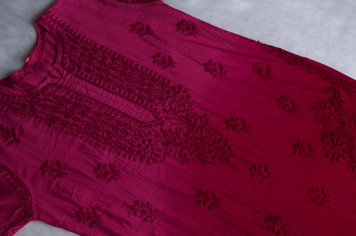 Dilnoor Plum Chanderi Ombre Kurta