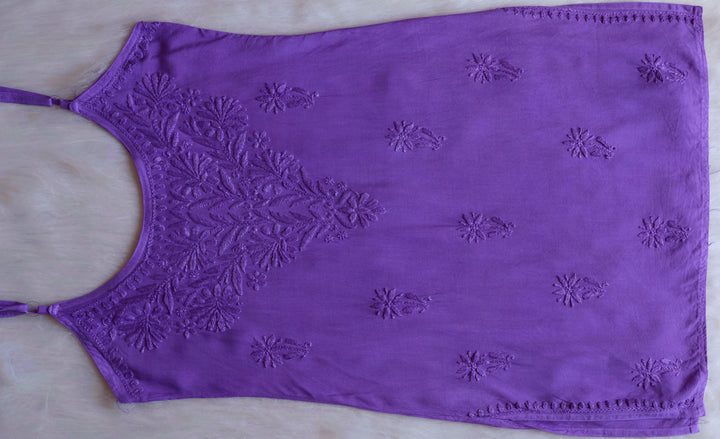 Aira Purple Short Sleeveless Kurta