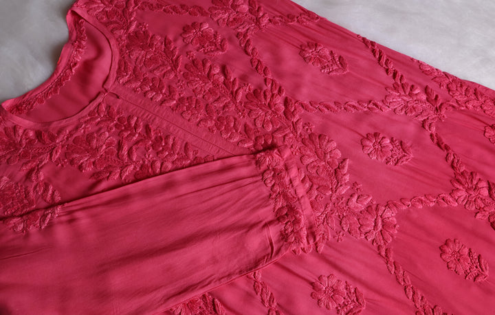 Alanah Rose Pink Long Modal Kurta