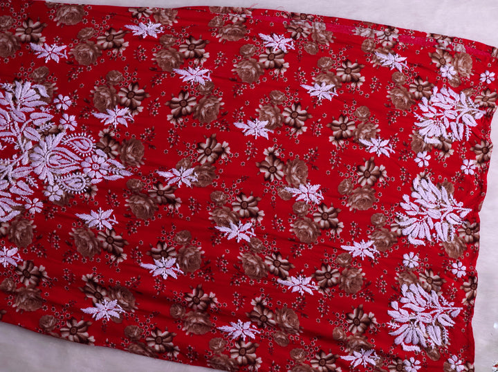 Gul-E-Bahaar Red Long Rayon kurta