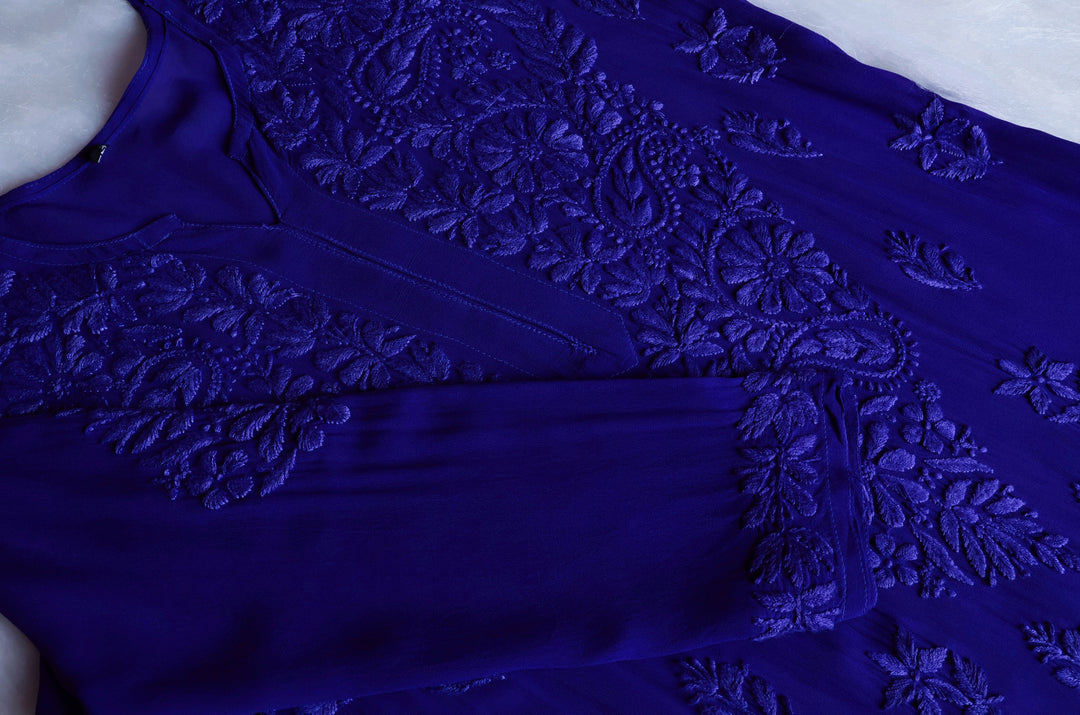Zimra Royal Blue Viscose 3 Piece Set