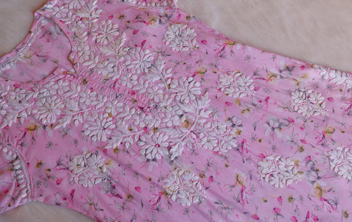 Dahlia Baby Pink Pure Mulmul set