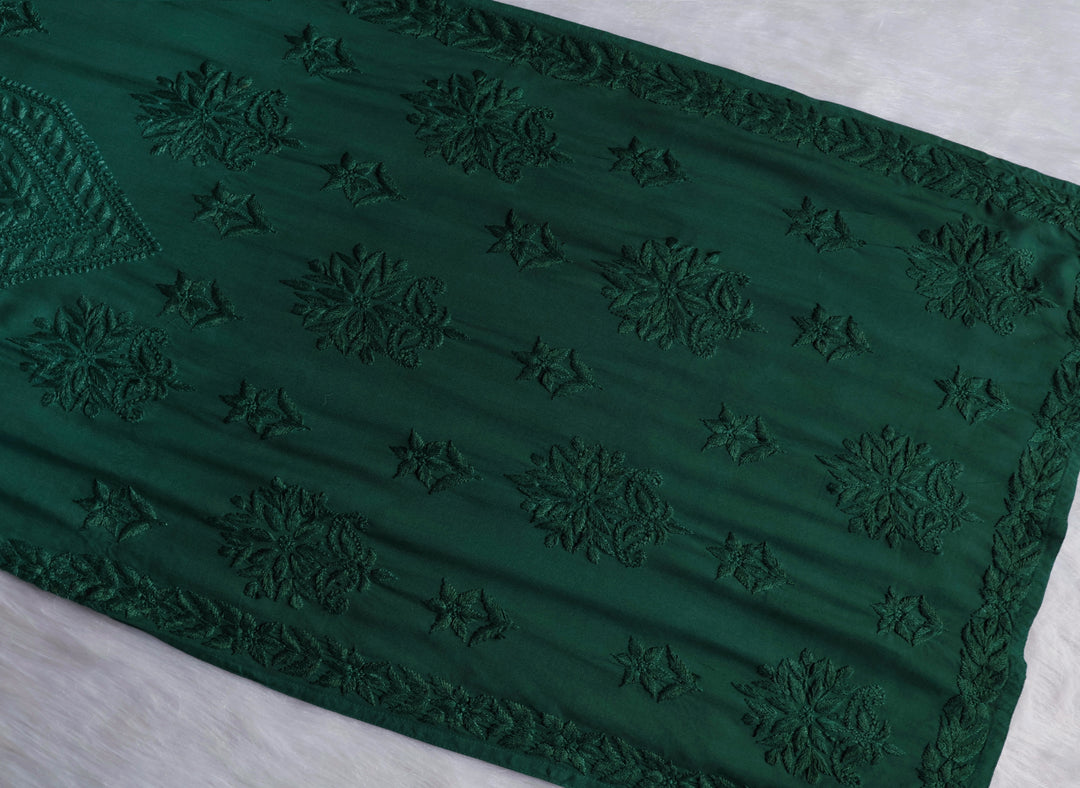 Nagma Deep Green 2 piece Rayon set