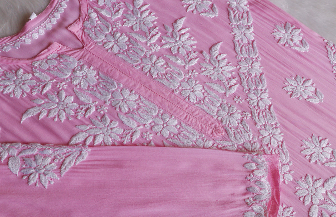 Zahrah Baby Pink Pure Modal set