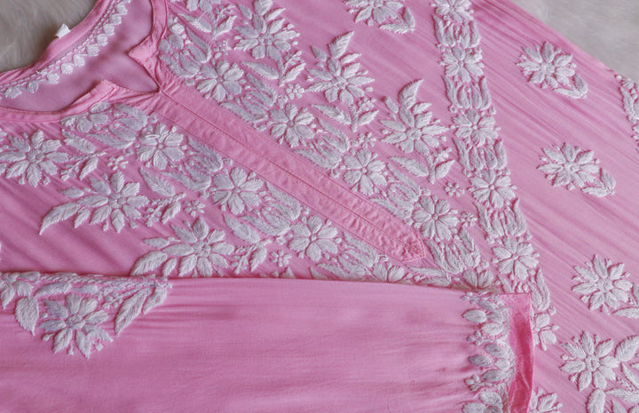Zahrah Baby Pink Pure Modal set