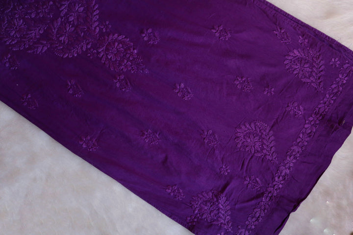 Nazakat Deep Purple Cotton Kurta