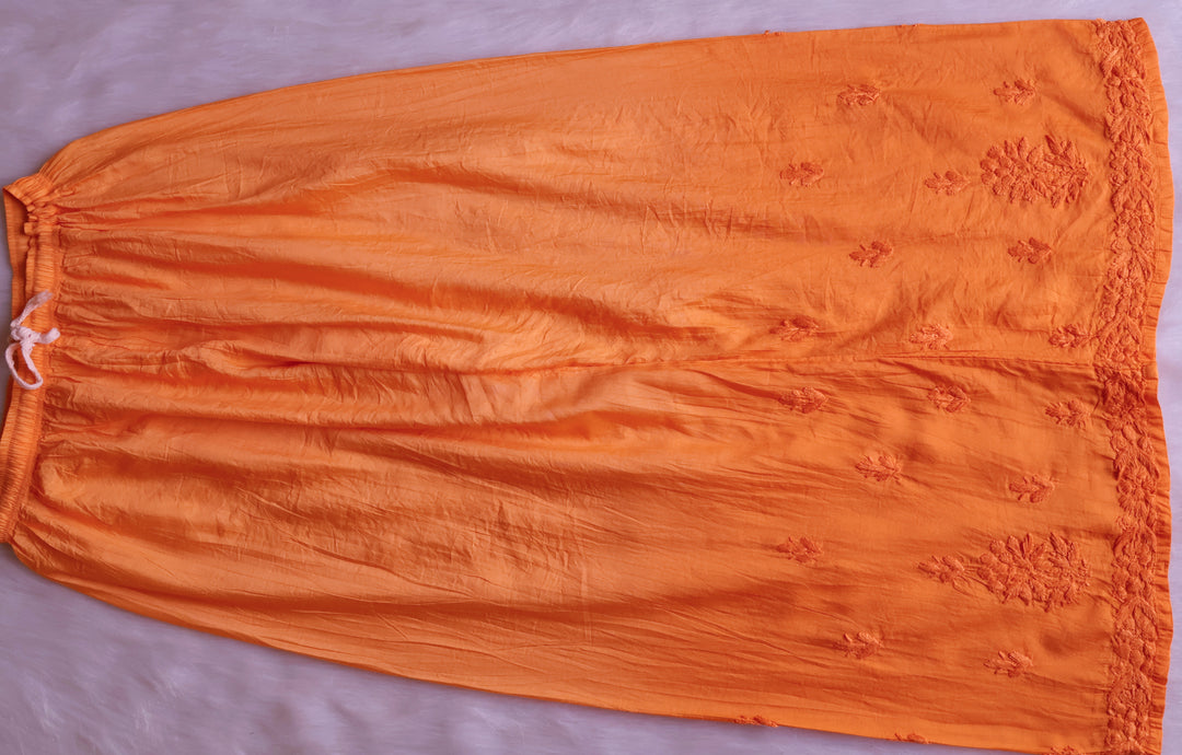 Jannat Peach Pure Chanderi set